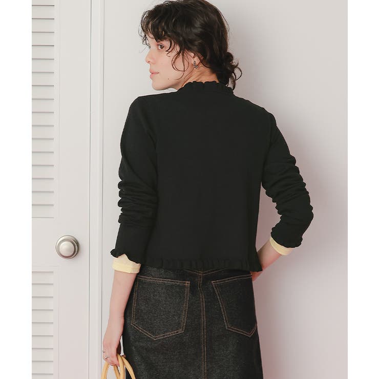 UVケア/抗ピルプチフリルデザインニットカーディガン | titivate | 詳細画像17 