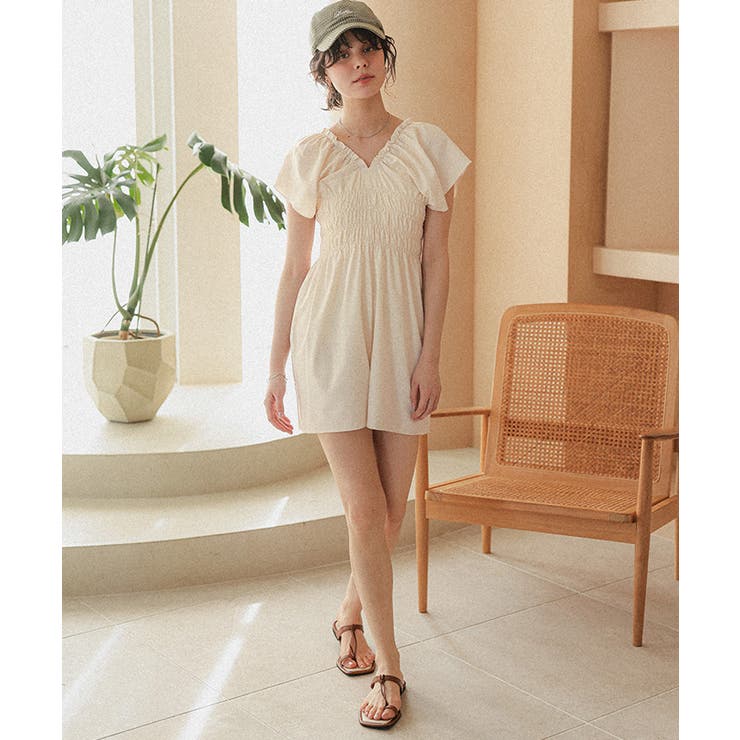 シャーリングオールインワン/ワンピース水着 | titivate | 詳細画像15 