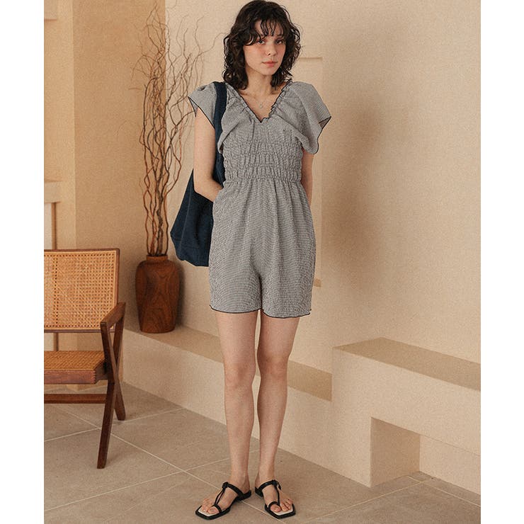 シャーリングオールインワン/ワンピース水着 | titivate | 詳細画像5 