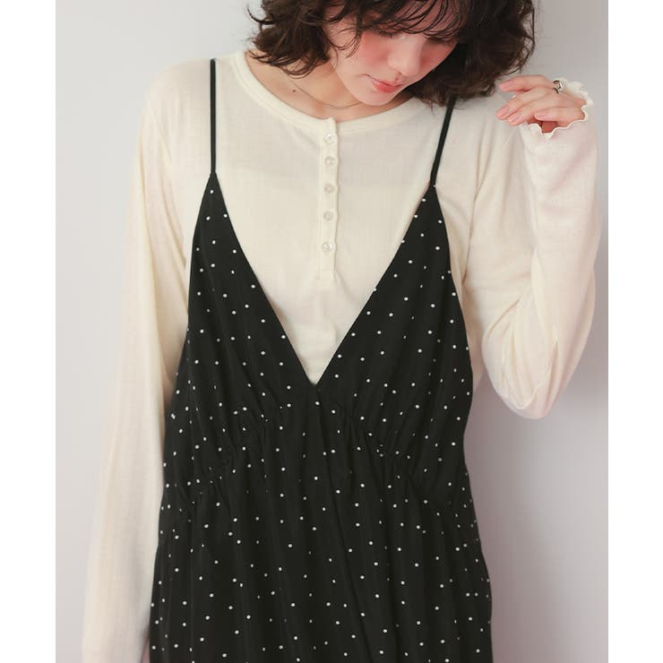 Vネックフレアシルエットキャミソールワンピース | titivate | 詳細画像16 