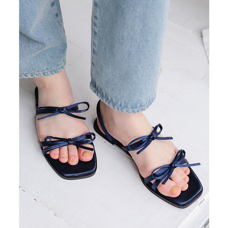 ダブルリボンサテンサンダル | titivate | 詳細画像9 