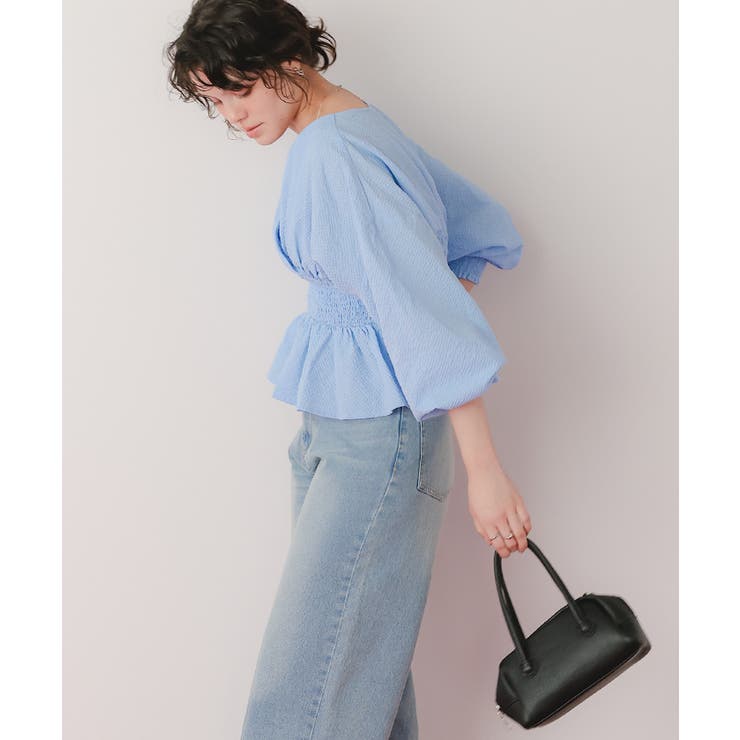 カシュクールペプラムショートトップス | titivate | 詳細画像11 