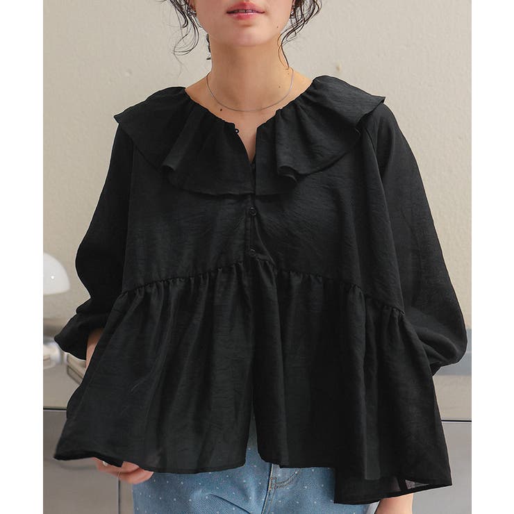 襟フリルシアーブラウス | titivate | 詳細画像15 