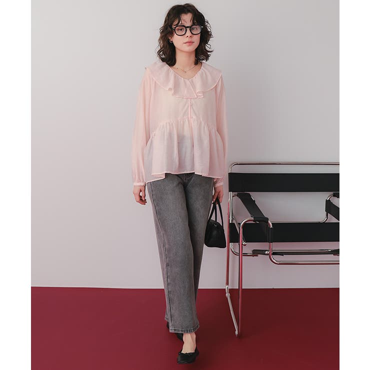 襟フリルシアーブラウス | titivate | 詳細画像16 