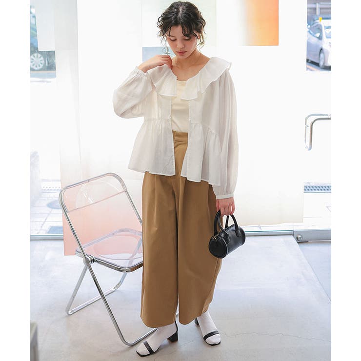 襟フリルシアーブラウス | titivate | 詳細画像18 