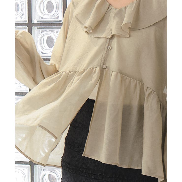 襟フリルシアーブラウス | titivate | 詳細画像8 