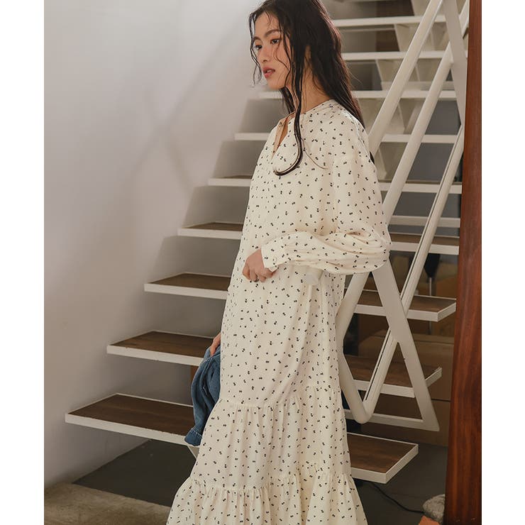 スキッパーティアードロングスリーブワンピース | titivate | 詳細画像18 