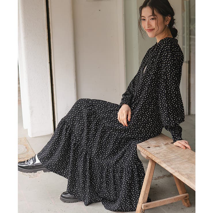 スキッパーティアードロングスリーブワンピース | titivate | 詳細画像21 