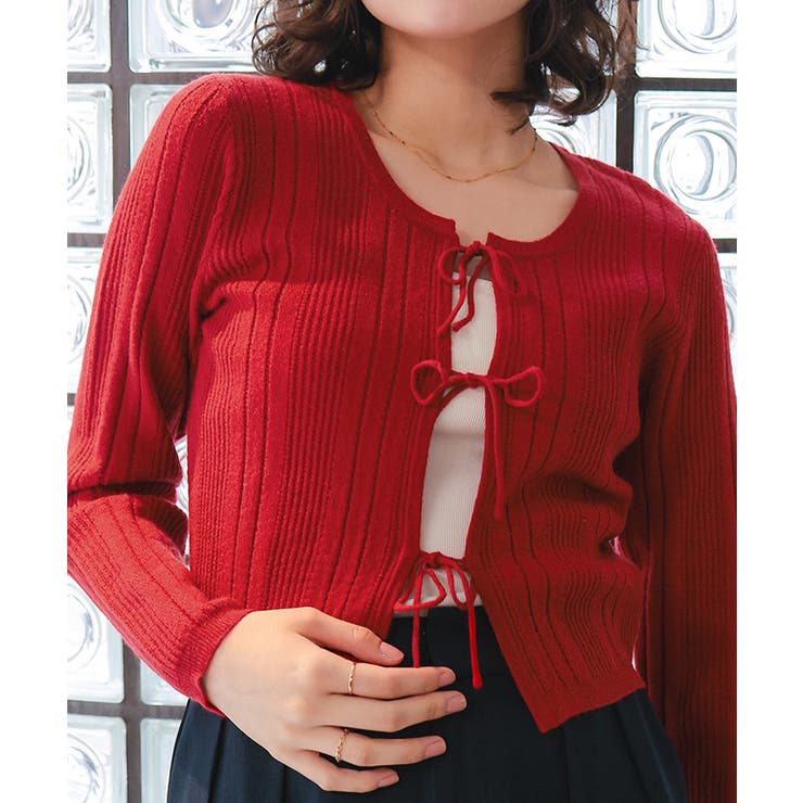 リボンデザインニットカーディガン | titivate | 詳細画像16 