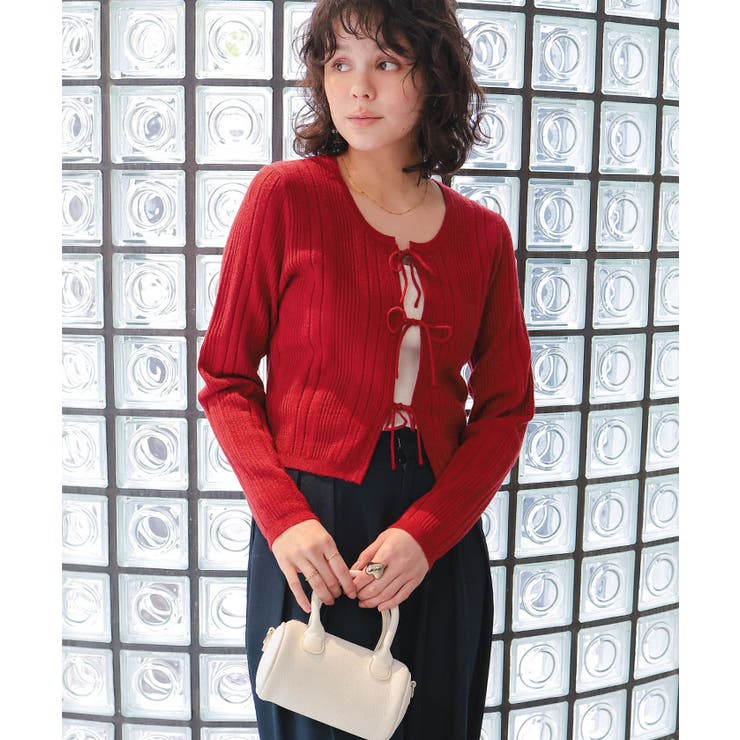 リボンデザインニットカーディガン | titivate | 詳細画像9 