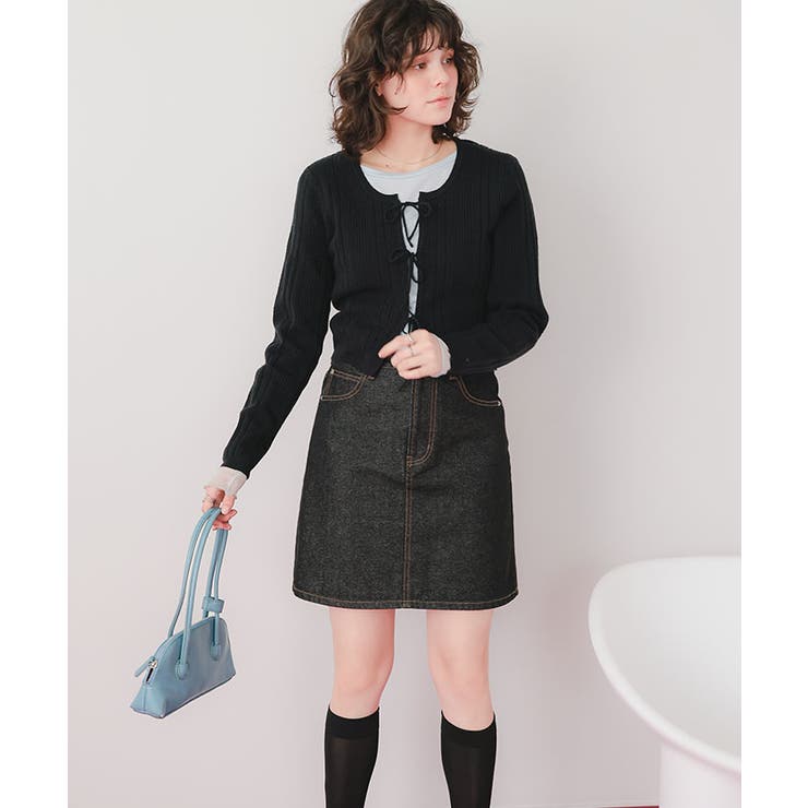 リボンデザインニットカーディガン | titivate | 詳細画像10 