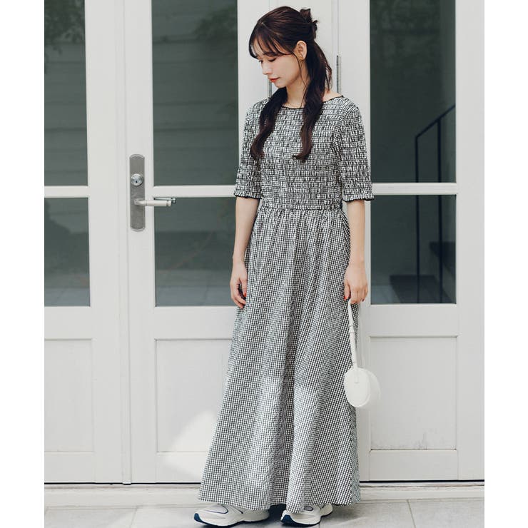 シャーリングハーフスリーブワンピース | titivate | 詳細画像14 