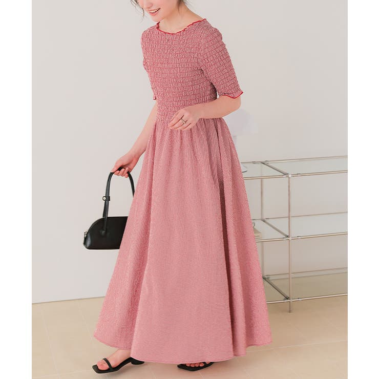 シャーリングハーフスリーブワンピース | titivate | 詳細画像15 