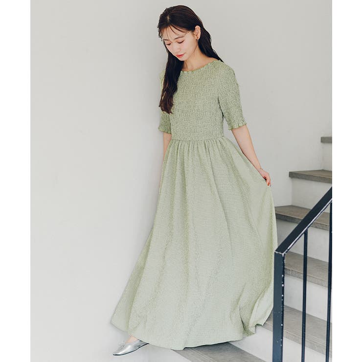 シャーリングハーフスリーブワンピース | titivate | 詳細画像20 