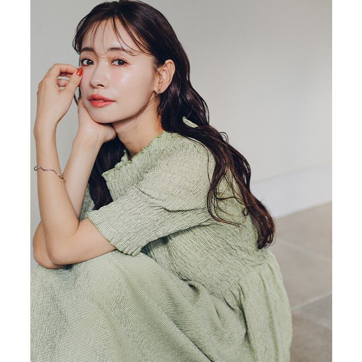 シャーリングハーフスリーブワンピース | titivate | 詳細画像22 