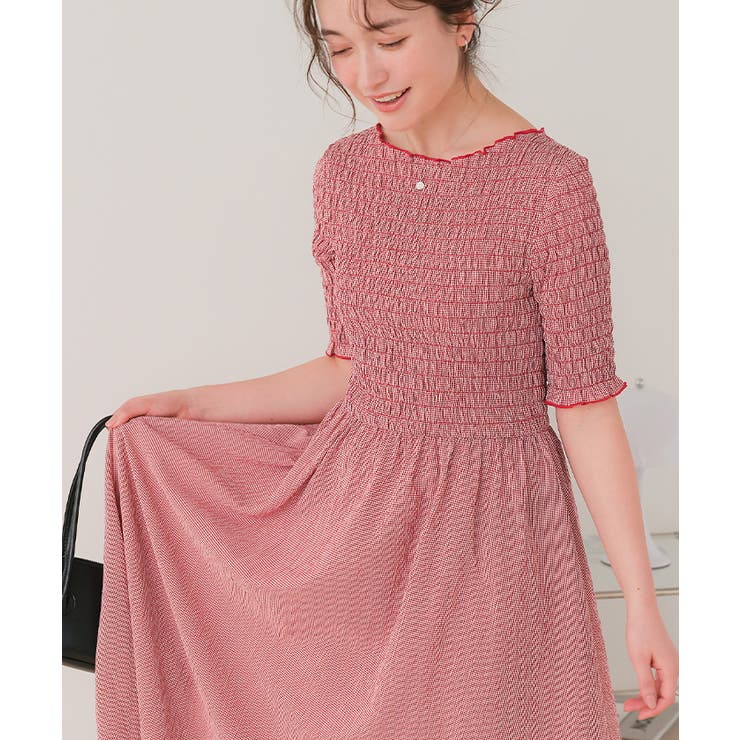 シャーリングハーフスリーブワンピース | titivate | 詳細画像24 