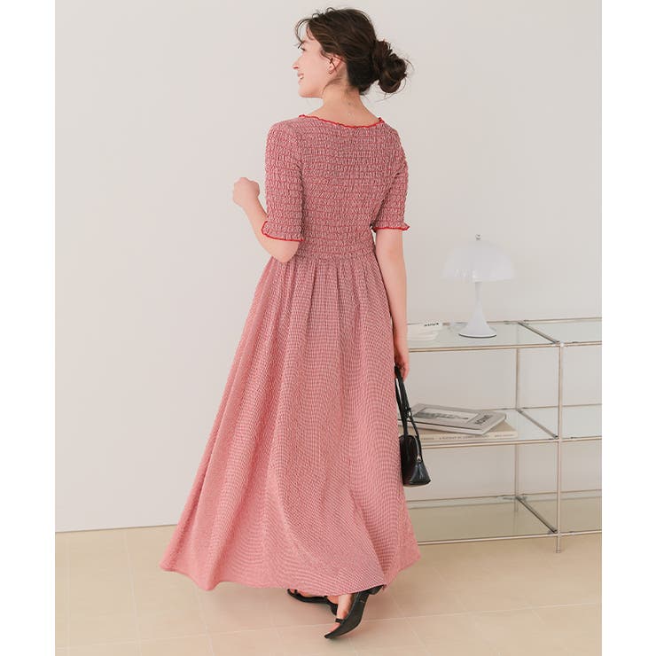 シャーリングハーフスリーブワンピース | titivate | 詳細画像26 