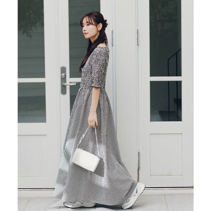 シャーリングハーフスリーブワンピース | titivate | 詳細画像2 