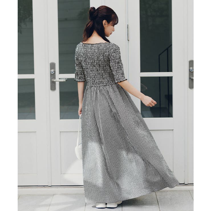 シャーリングハーフスリーブワンピース | titivate | 詳細画像3 