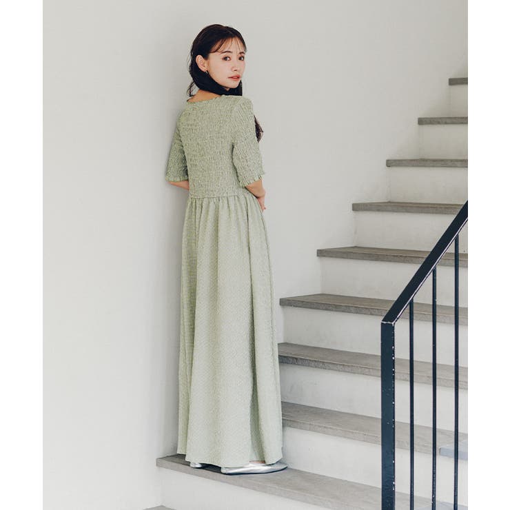 シャーリングハーフスリーブワンピース | titivate | 詳細画像6 