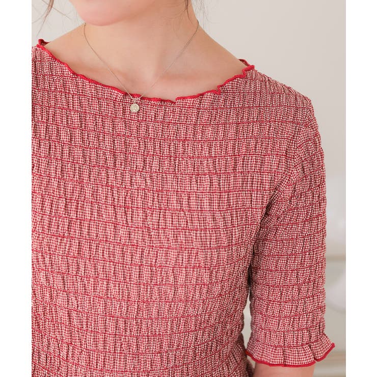 シャーリングハーフスリーブワンピース | titivate | 詳細画像10 