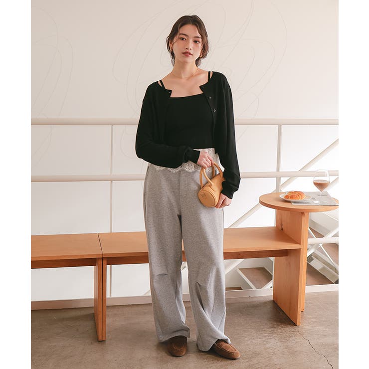 レースヘムキャミソール/カーディガンニットセット | titivate | 詳細画像15 