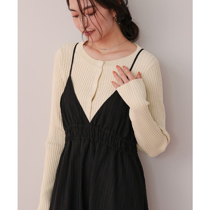 ミドル丈リブニットカーディガン | titivate | 詳細画像22 