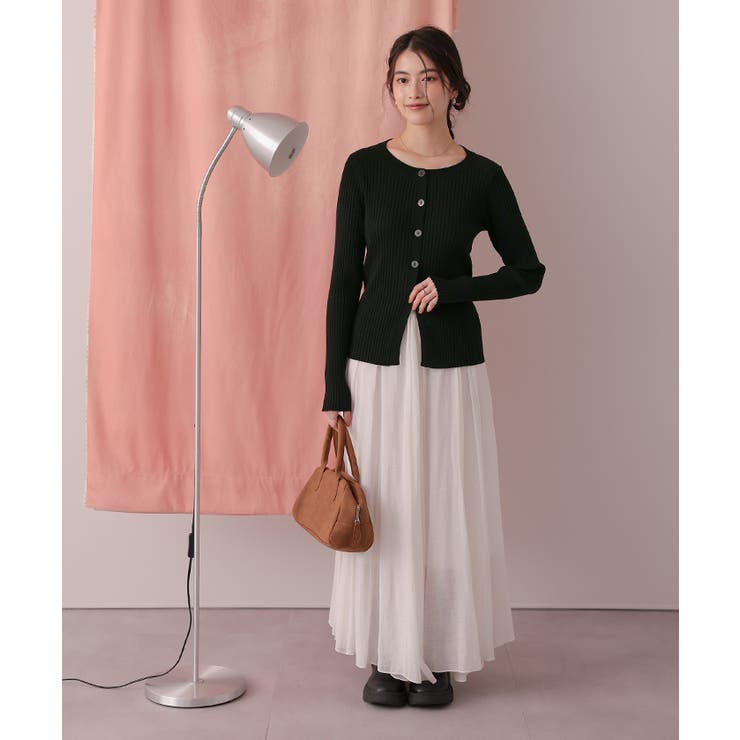 ミドル丈リブニットカーディガン | titivate | 詳細画像34 