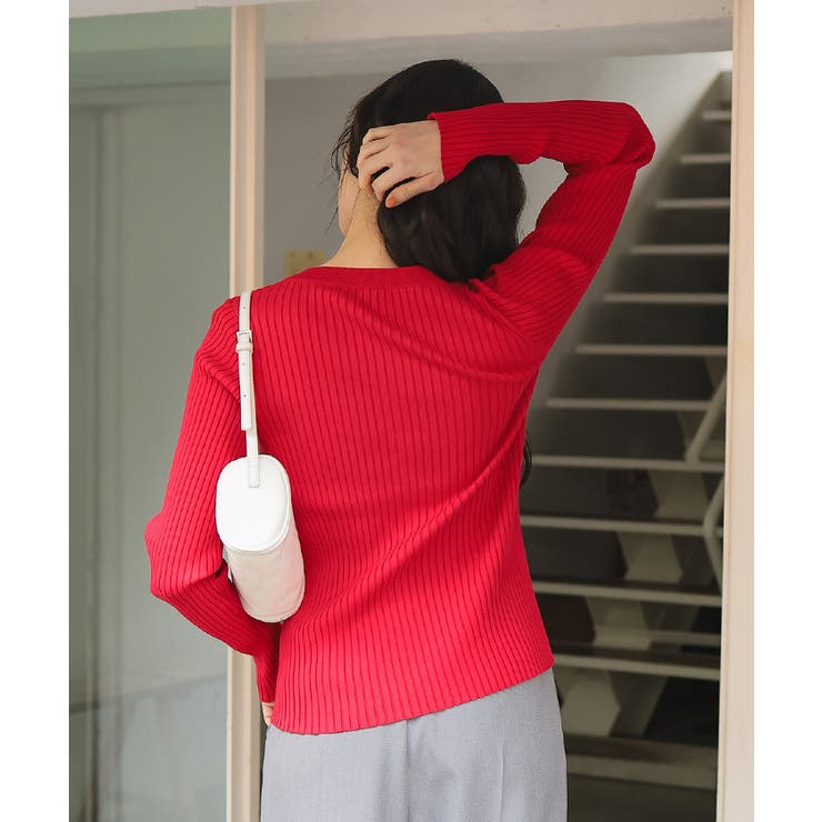 ミドル丈リブニットカーディガン | titivate | 詳細画像6 