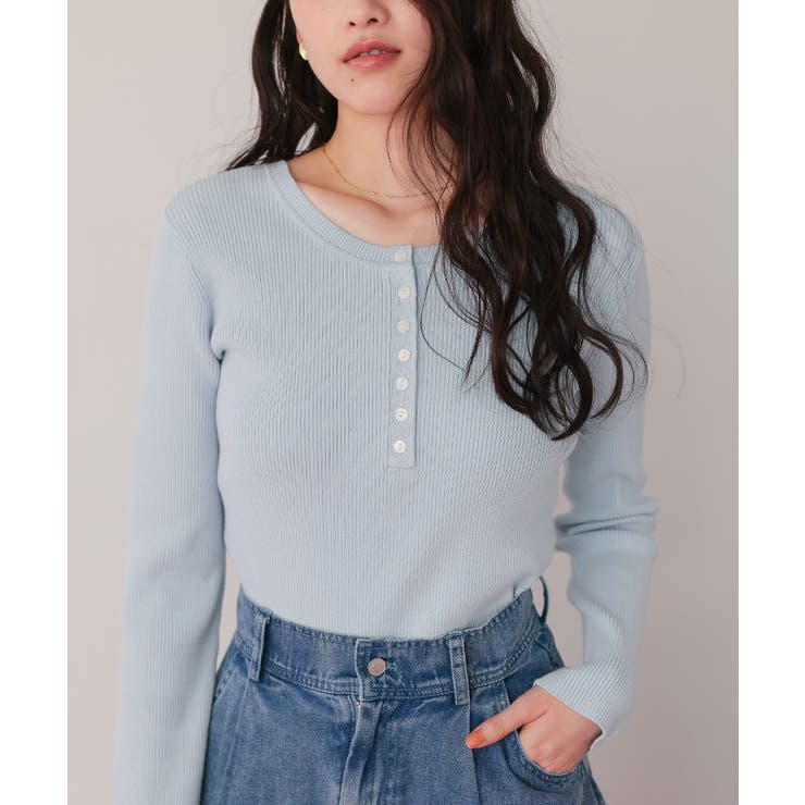 前後2wayUVケア/抗ピルヘンリーネックリブニット | titivate | 詳細画像23 