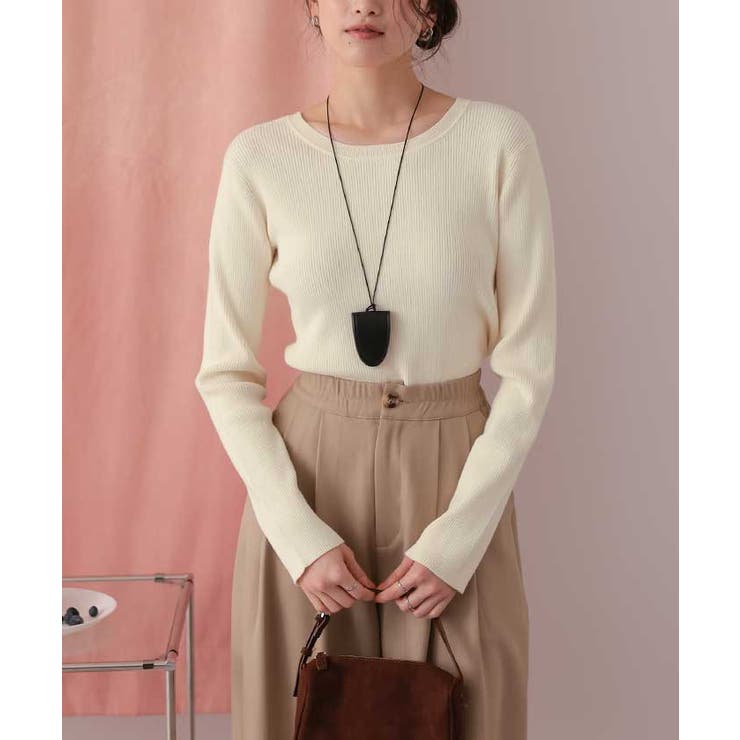 前後2wayUVケア/抗ピルヘンリーネックリブニット | titivate | 詳細画像6 