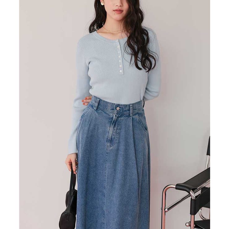 前後2wayUVケア/抗ピルヘンリーネックリブニット | titivate | 詳細画像10 