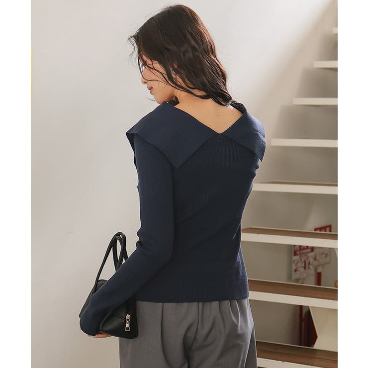 UVケア/抗ピルビッグカラーリブニット | titivate | 詳細画像7 