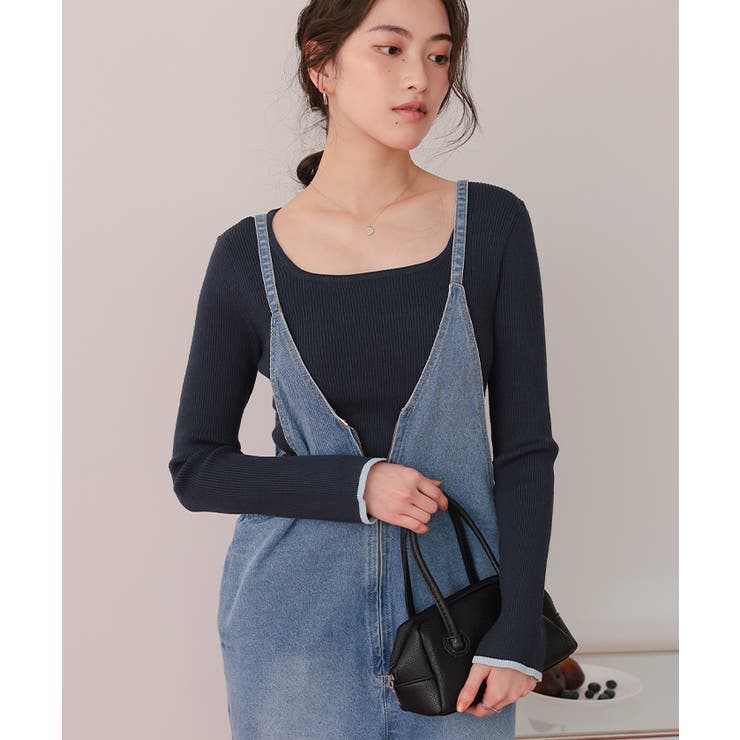 UVケア/抗ピルスクエアリブニット | titivate | 詳細画像24 