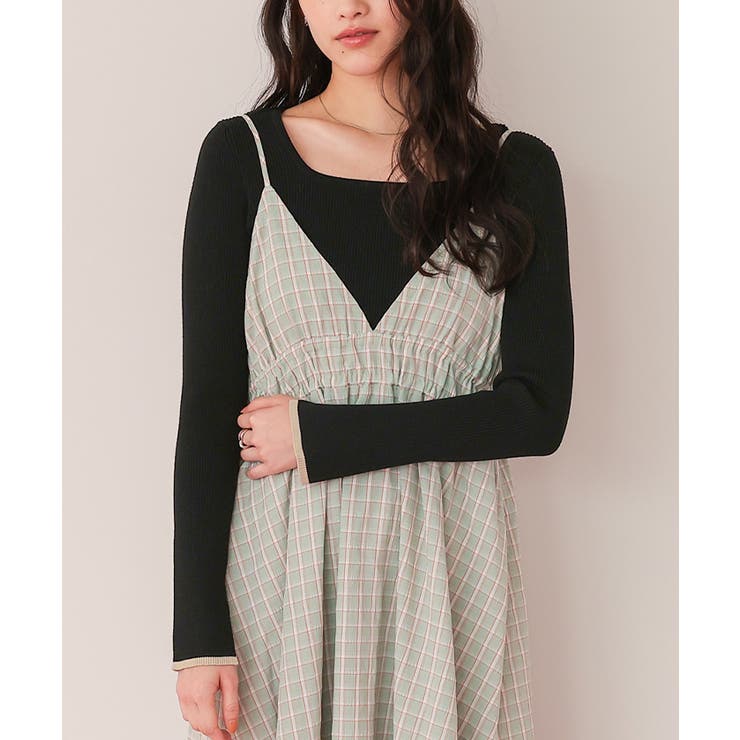 UVケア/抗ピルスクエアリブニット | titivate | 詳細画像25 