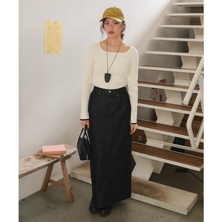 UVケア/抗ピルスクエアリブニット | titivate | 詳細画像5 