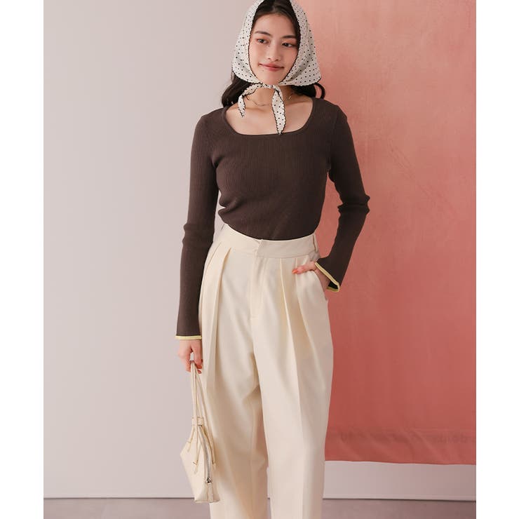 UVケア/抗ピルスクエアリブニット | titivate | 詳細画像18 