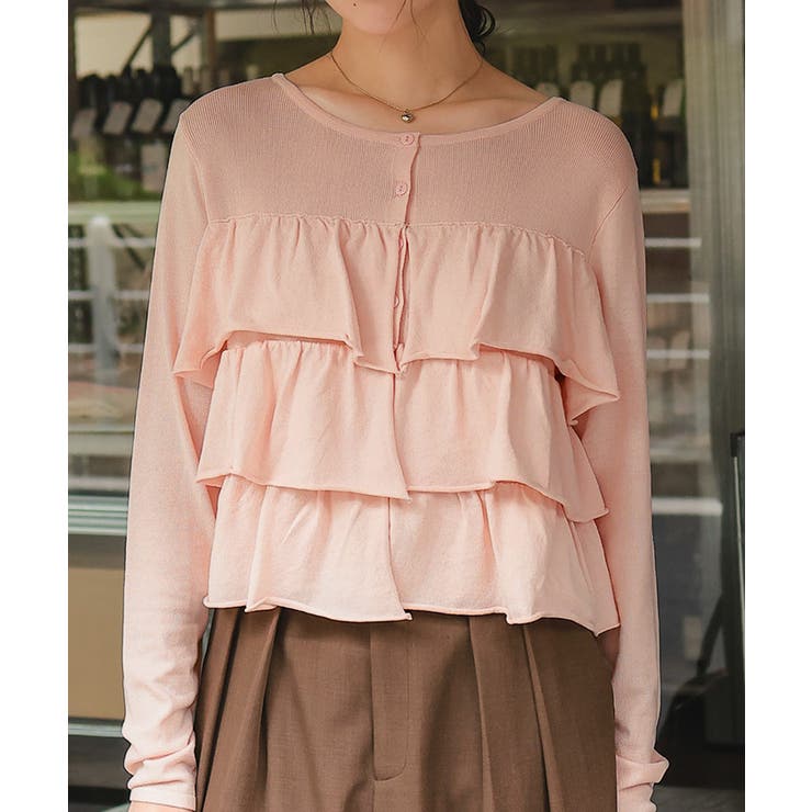 ティアードフリルニットカーディガン/トップス | titivate | 詳細画像14 