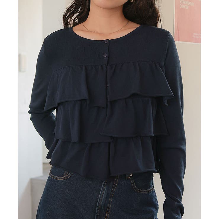 ティアードフリルニットカーディガン/トップス | titivate | 詳細画像16 