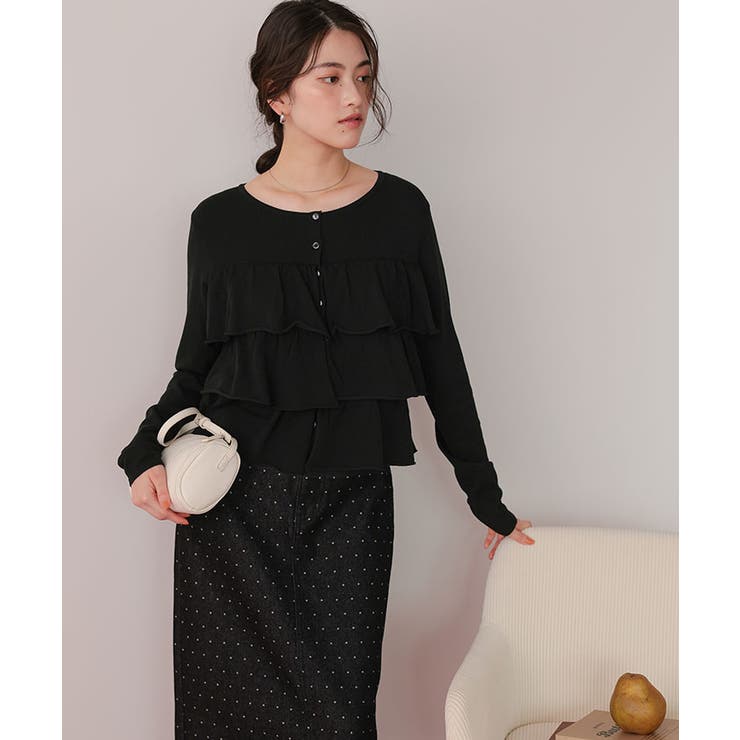 ティアードフリルニットカーディガン/トップス | titivate | 詳細画像28 