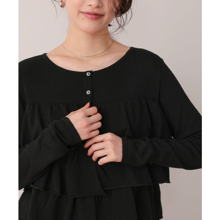 ティアードフリルニットカーディガン/トップス | titivate | 詳細画像12 