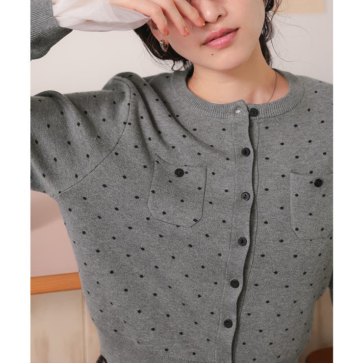 胸ポケットニットカーディガン | titivate | 詳細画像34 