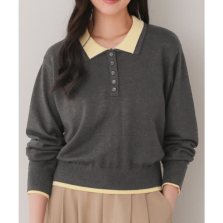 ダブルカラーデザインニット | titivate | 詳細画像8 