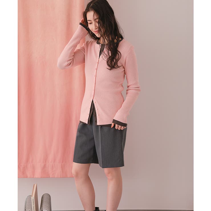 メニー釦リブニットカーディガン | titivate | 詳細画像2 