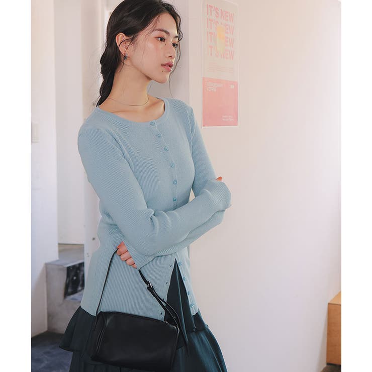 メニー釦リブニットカーディガン | titivate | 詳細画像5 