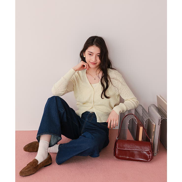 アイレットニットカーディガン/キャミソールトップスセット | titivate | 詳細画像13 