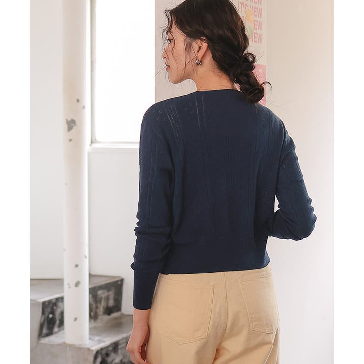 アイレットニットカーディガン/キャミソールトップスセット | titivate | 詳細画像4 