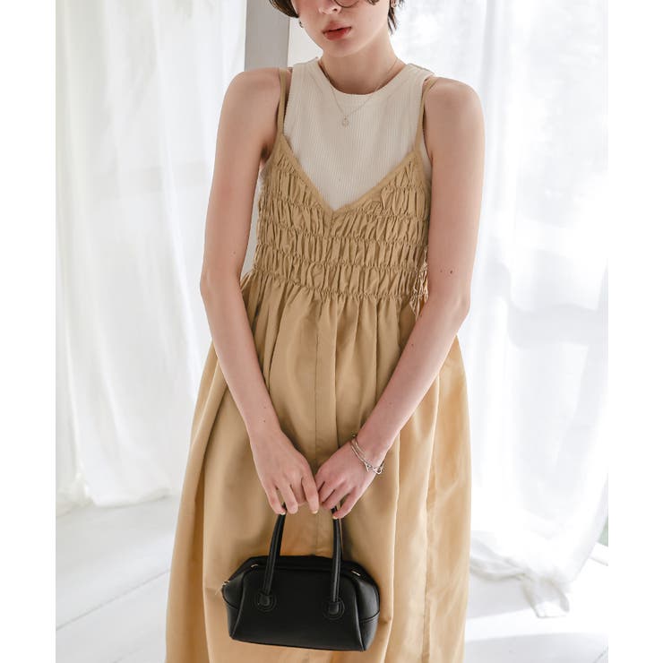 前後2wayバストシャーリングキャミソールワンピース | titivate | 詳細画像25 