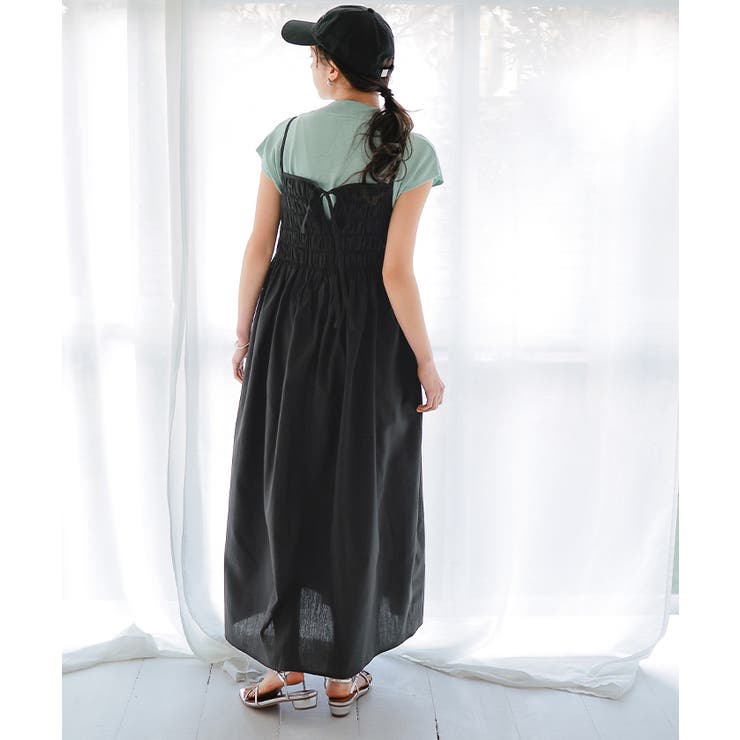 前後2wayバストシャーリングキャミソールワンピース | titivate | 詳細画像32 