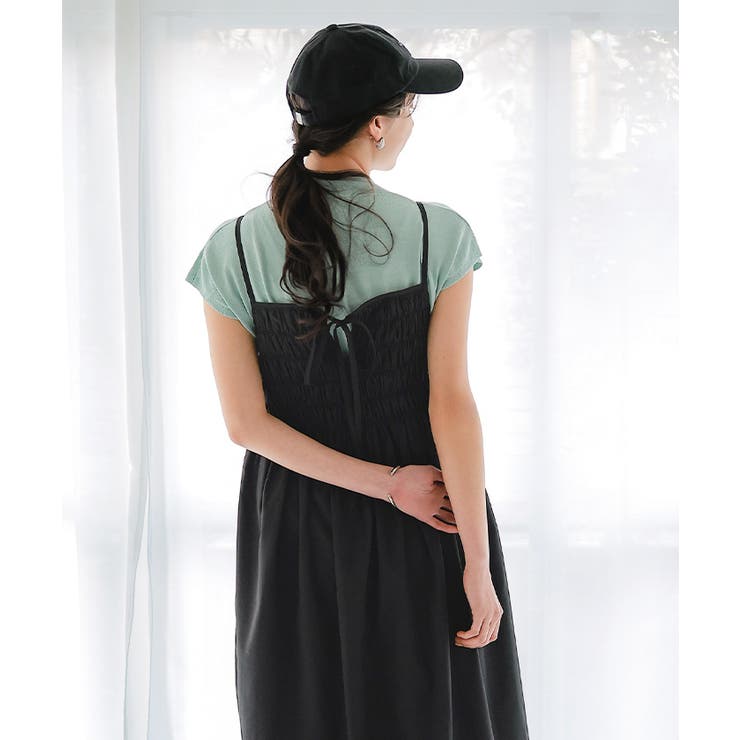 前後2wayバストシャーリングキャミソールワンピース | titivate | 詳細画像14 